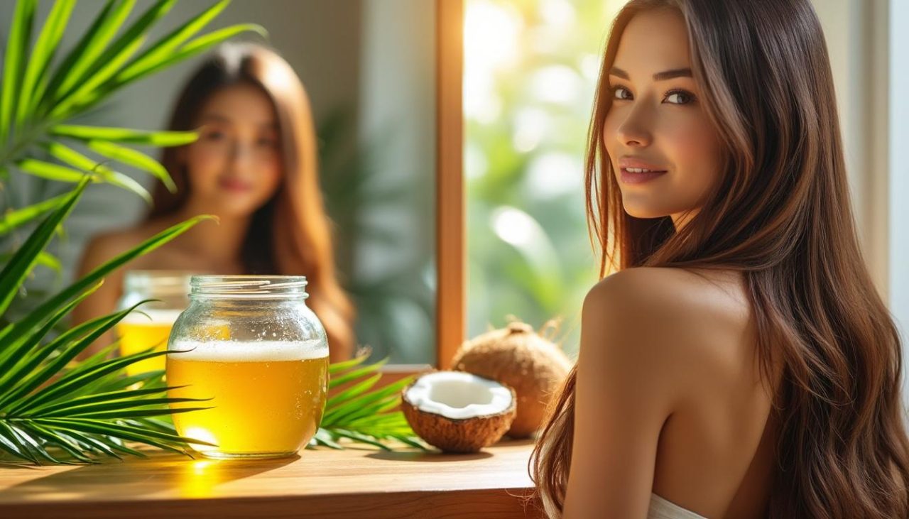 découvrez comment l'huile de coco peut transformer vos cheveux grâce à ses propriétés nourrissantes et hydratantes. apprenez les bienfaits de cet ingrédient naturel pour obtenir des cheveux forts, brillants et en pleine santé.